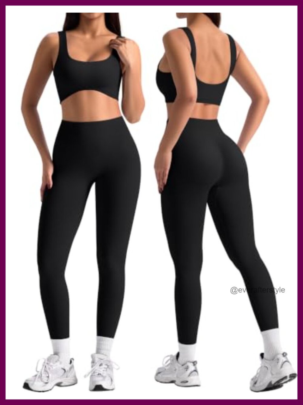 Seamless Workout Set Sports Bra Scrunch Butt Leggings Yoga Gym